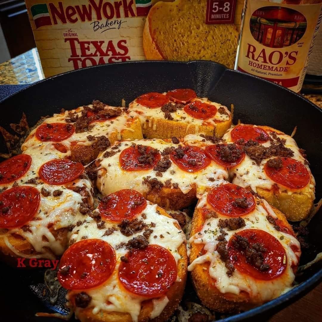 Pizza On Garlic Bread